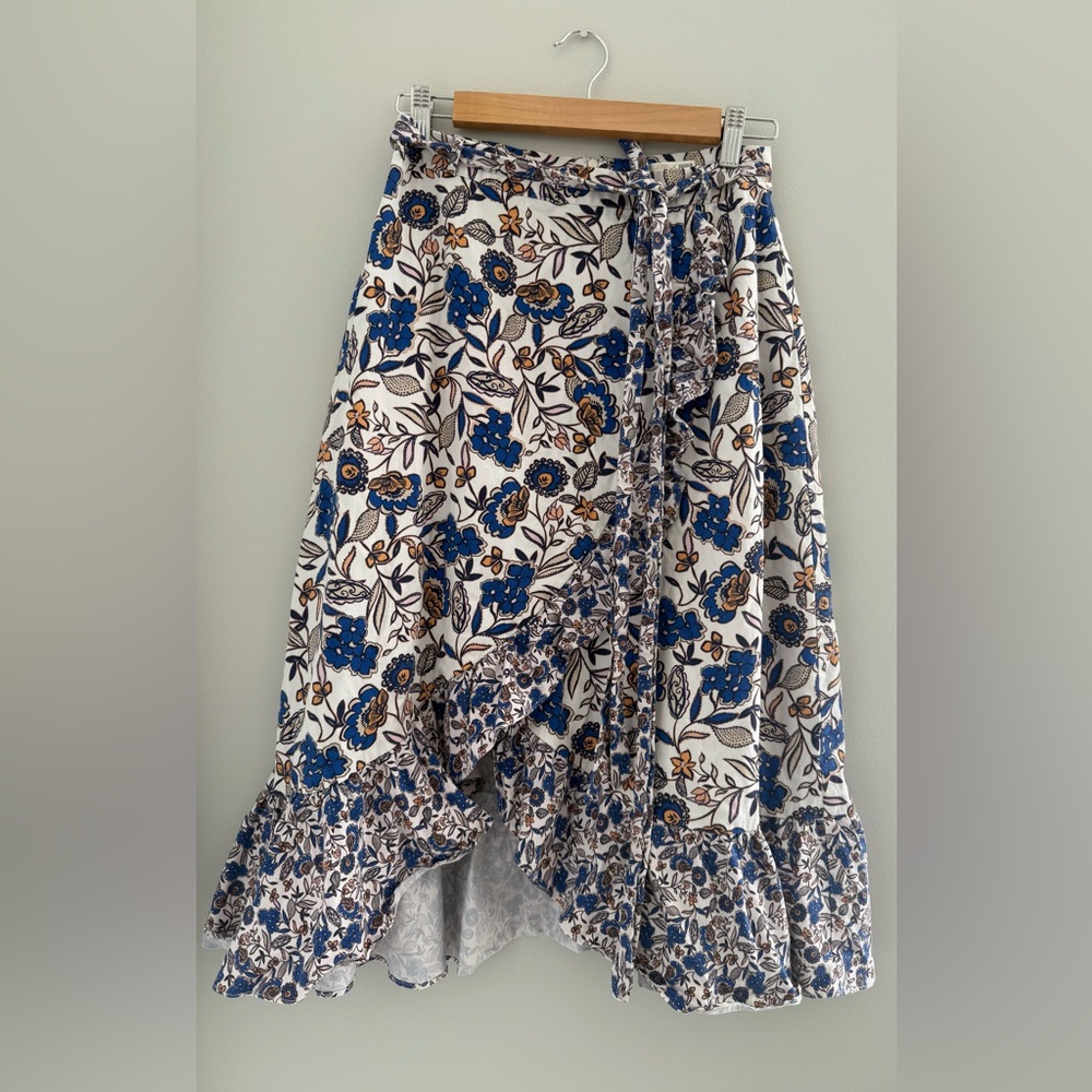 Shoshanna Blue and White Floral Skirt